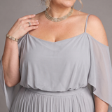 Vesbelle | Cold Shoulder Top And Flowing Maxi Skirt Set