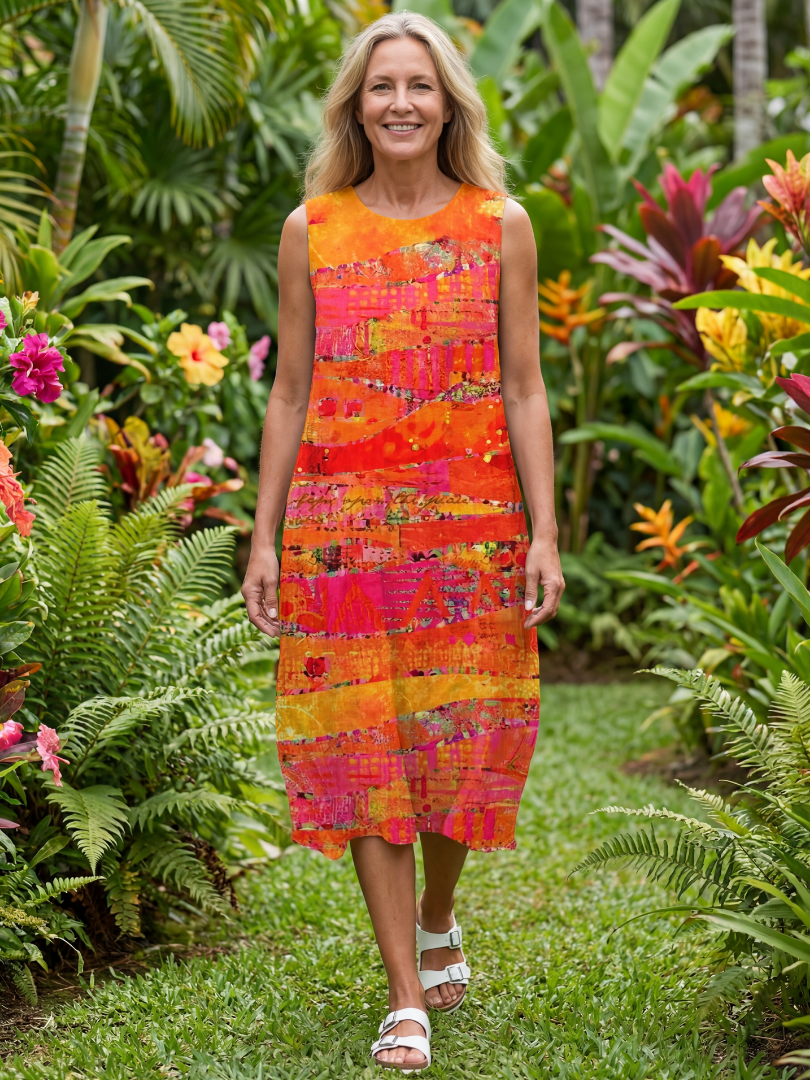 Giamae | Painted Path Midi Dress