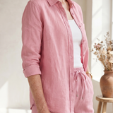 Elisette | Long Sleeve Shirt Tapered Pants Set