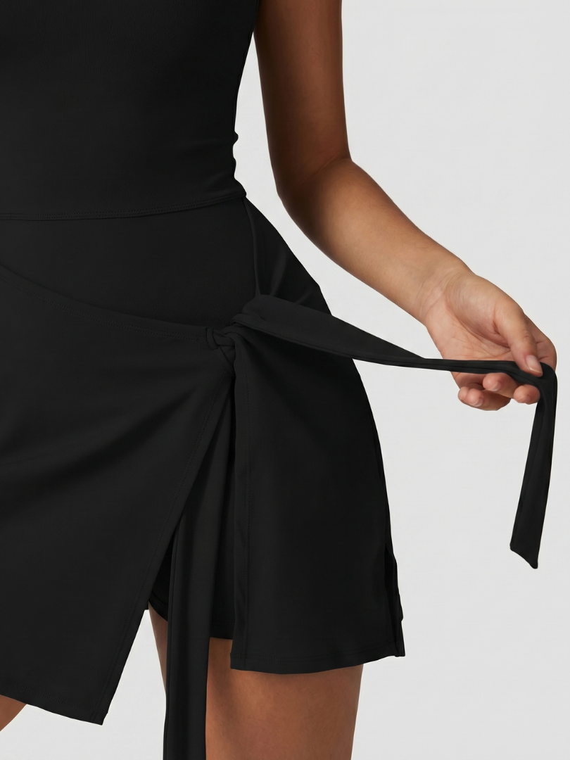 Esmelyn | Sleeveless Wrap Tennis Dress