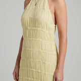 Vesette | Textured Fringe Fitted Silhouette Maxi Dress