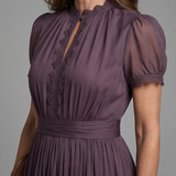 Valssa | Gathered Waist Keyhole Maxi Dress