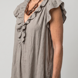 Temrose | Sleeveless Ruffle Trim Midi Dress