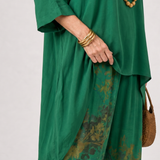 Renssa | High Low Tunic And Wide Leg Pant Set