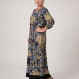 Tesrina | Ornate Floral Print Relaxed Midi Dress