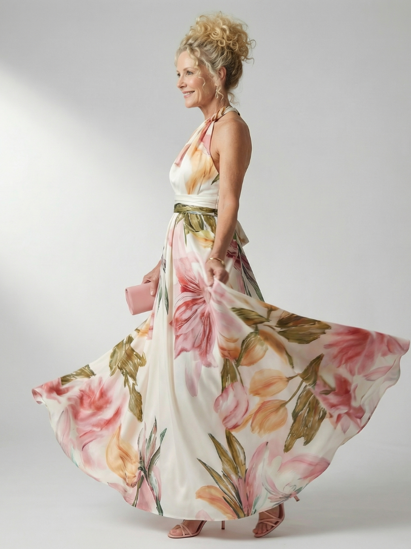 Celsette | Light Floral Maxi Dress