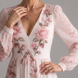 Caldra | Long Sleeve Natural Flow Midi Dress