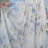 Tovabelle | V Neck Sheer Bodice Floral Maxi Dress