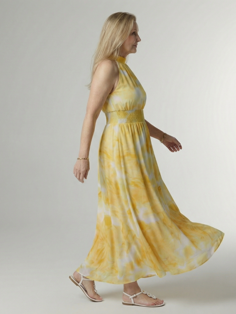 Penlora | Gathered Halter Midi Dress
