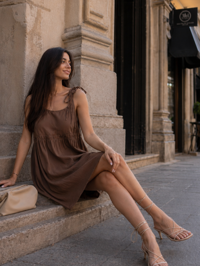 Norandra | One Shoulder Elastic Waist Mini Dress