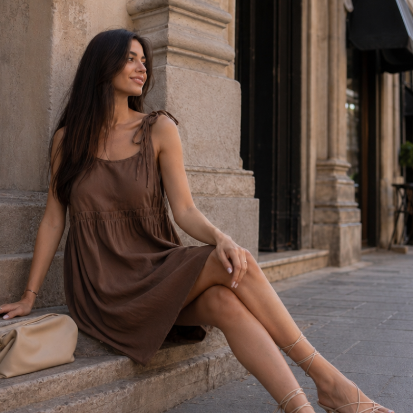 Norandra | One Shoulder Elastic Waist Mini Dress