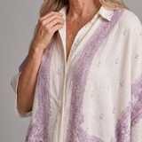 Norrose | Soft Print Oversized Shirt And Wide Leg Pants Set