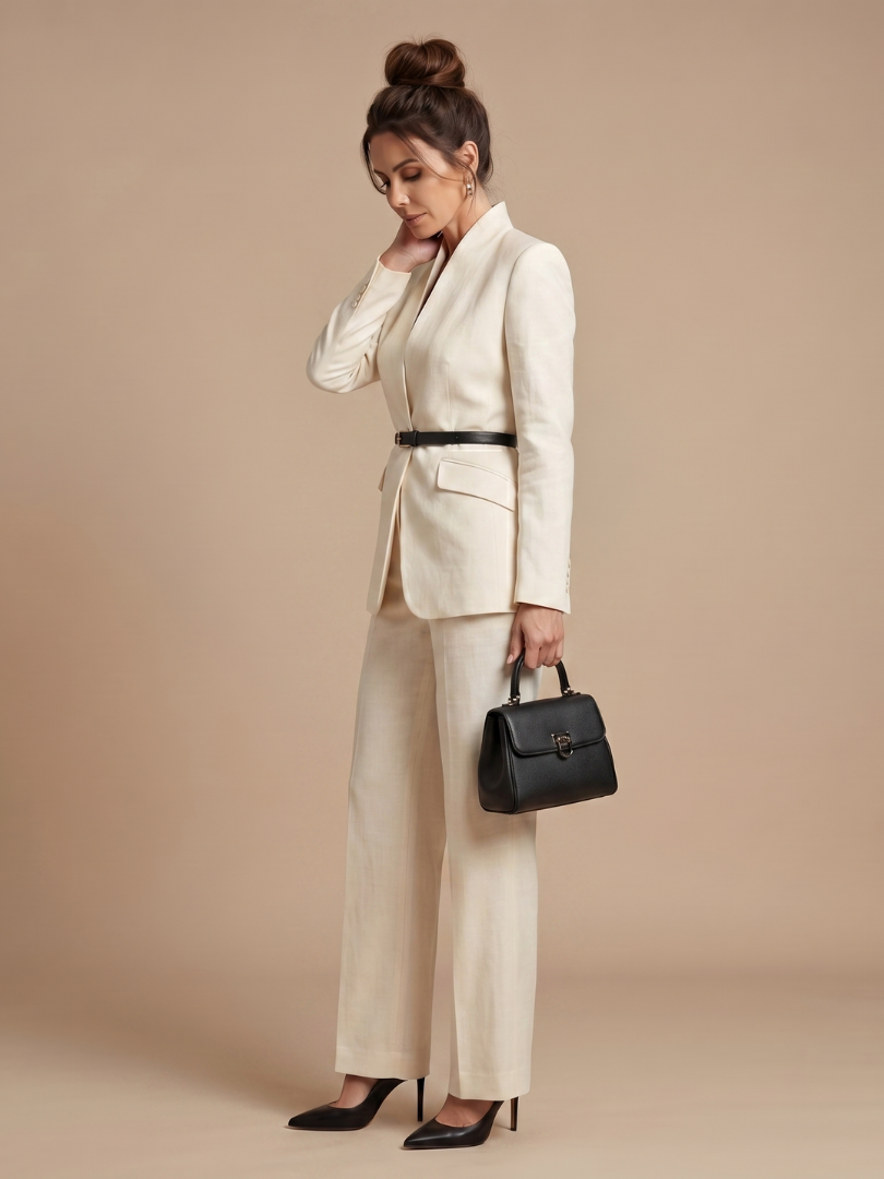 Mirassa | Structured Stand Collar Tailored Suit