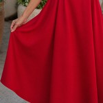 Rosmarie | Sleeveless Crew Neck Fitted Bodice Midi Dress