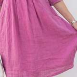 Linnthea | Gathered Front Half Sleeve Knee Length Dress
