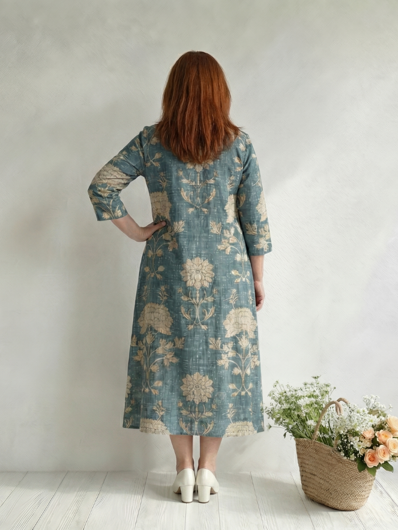 Lara | Gentle Shape Floral Midi Dress