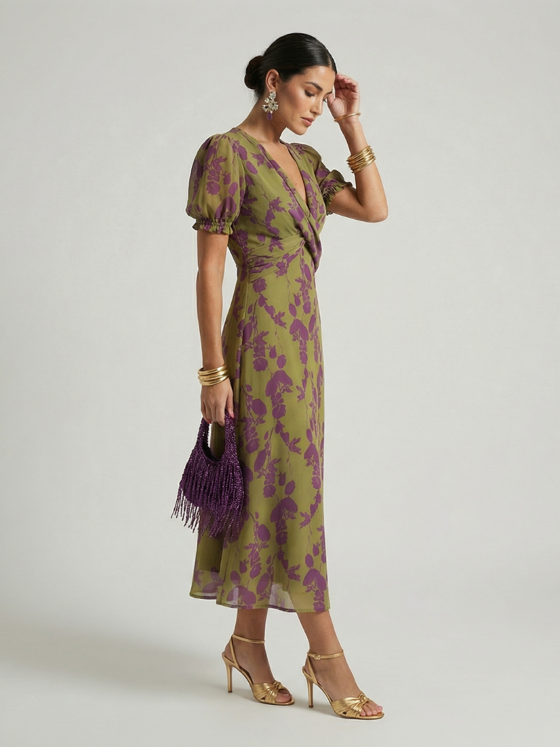 Marine | Relaxed Floral Midi Dress