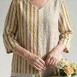 Esmedra | Light Mixed Stripe Midi Dress