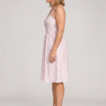 Nilasia | Square Neck Floral Print Knee Length Dress