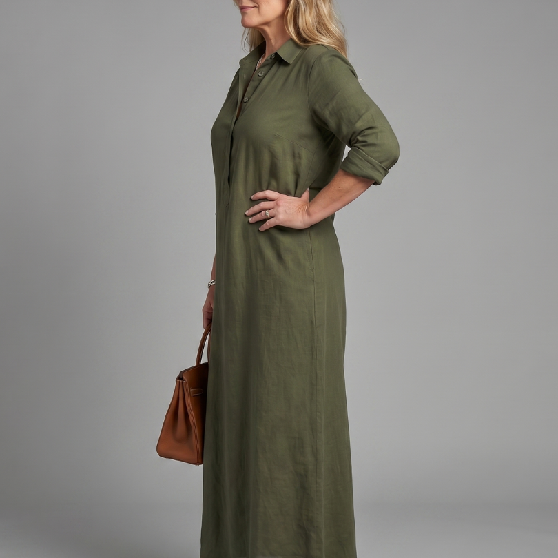 Lorra | Long Sleeve Relaxed Silhouette Maxi Dress