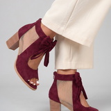 Norssa | Bow Tie Open Toe Block Heel Sandals