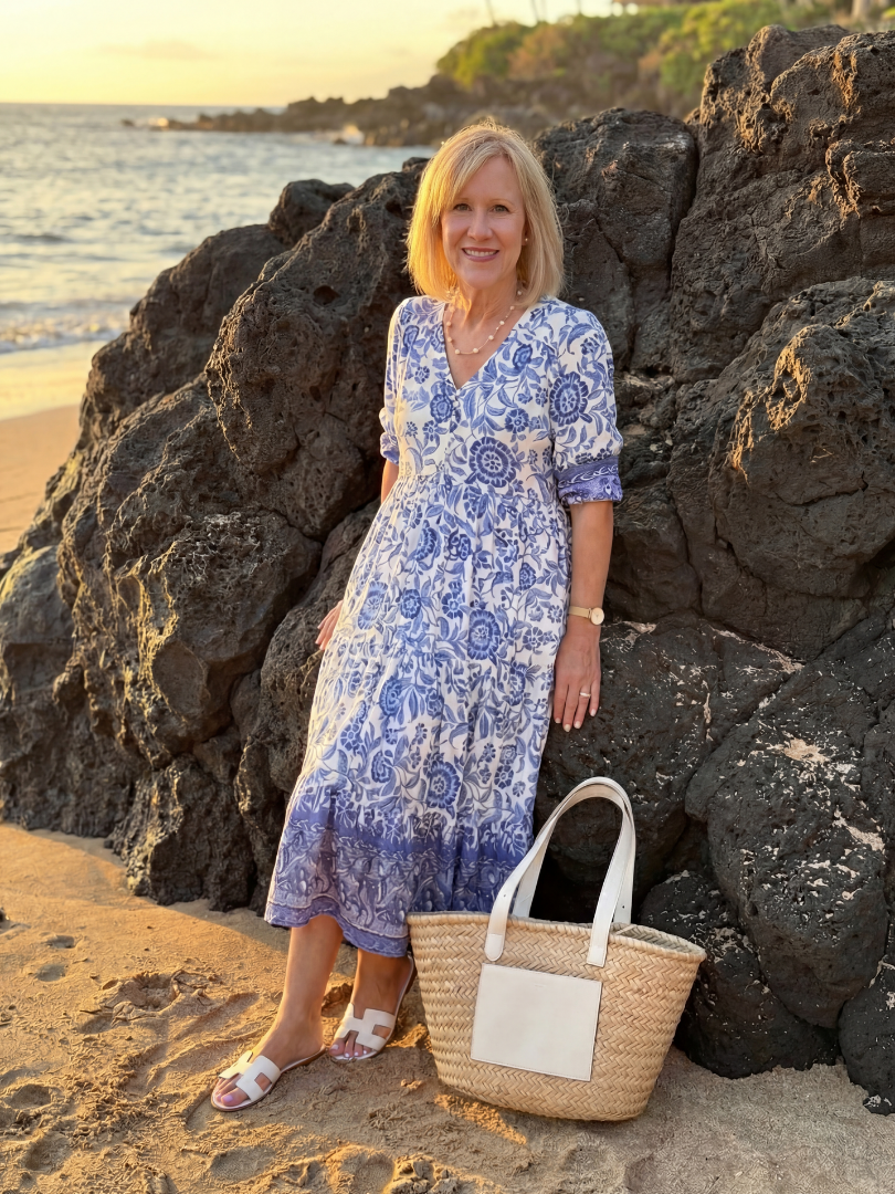 Noralyn | Porcelain Midi Dress