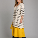 Cellora | Polka Dot Color Block Everyday Midi Dress