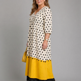 Cellora | Polka Dot Color Block Everyday Midi Dress