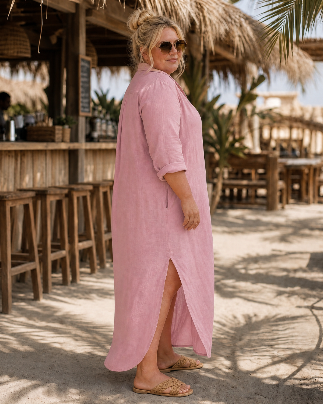 Verenathea | Button Front Collared Relaxed Midi Dress