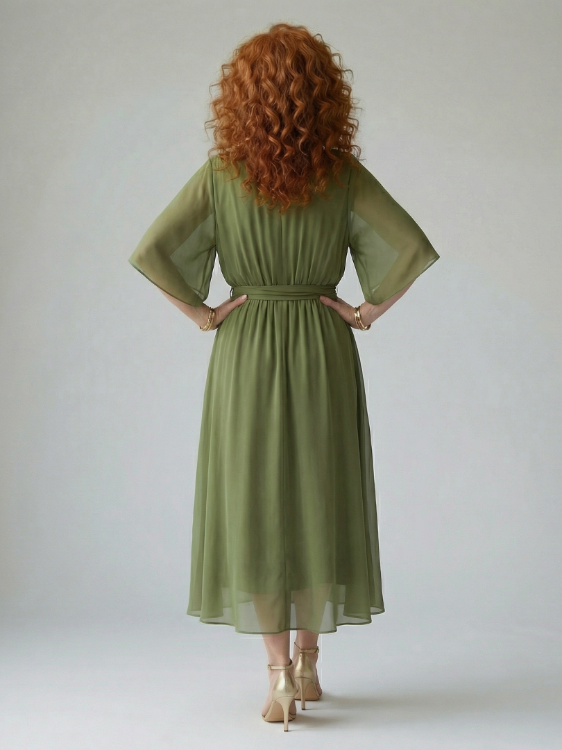 Selrina | Light Drape Midi Dress