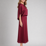 Dorine | Draped Overlay Midi Dress