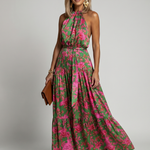 Solla | Draped Halter Midi Dress