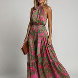 Solla | Draped Halter Midi Dress