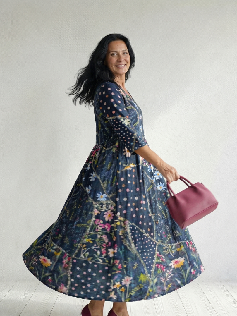 Nilania | Easy Gather Floral Midi Dress