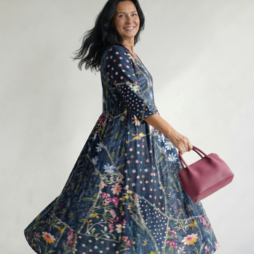 Nilania | Easy Gather Floral Midi Dress