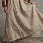 Dahda | Striped Pattern Off Shoulder Maxi Dress