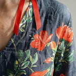 Theasette | Calm Drape Floral Midi Dress