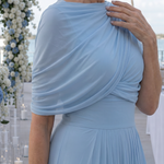 Larnia | One Shoulder Draped Bodice Maxi Dress