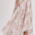 Solmae | Floral Print Flowing Skirt Midi Dress