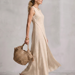 Corthea | Asymmetric Layered Round Neck Maxi Dress