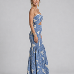Nevina | Strapless Two Piece Printed Maxi Dress Set
