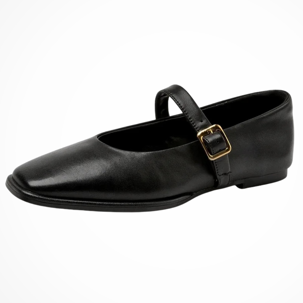Georgiana | Women Square Toe Buckle Strap Mary Jane Ballet Flats