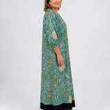 Corania | Botanical Vine Print Relaxed Pocket Midi Dress