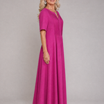 Casrina | Pleated V Neck Midi Dress