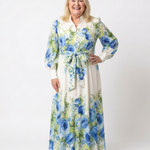 Liorandra | Long Sleeve Floral Button Front Maxi Dress