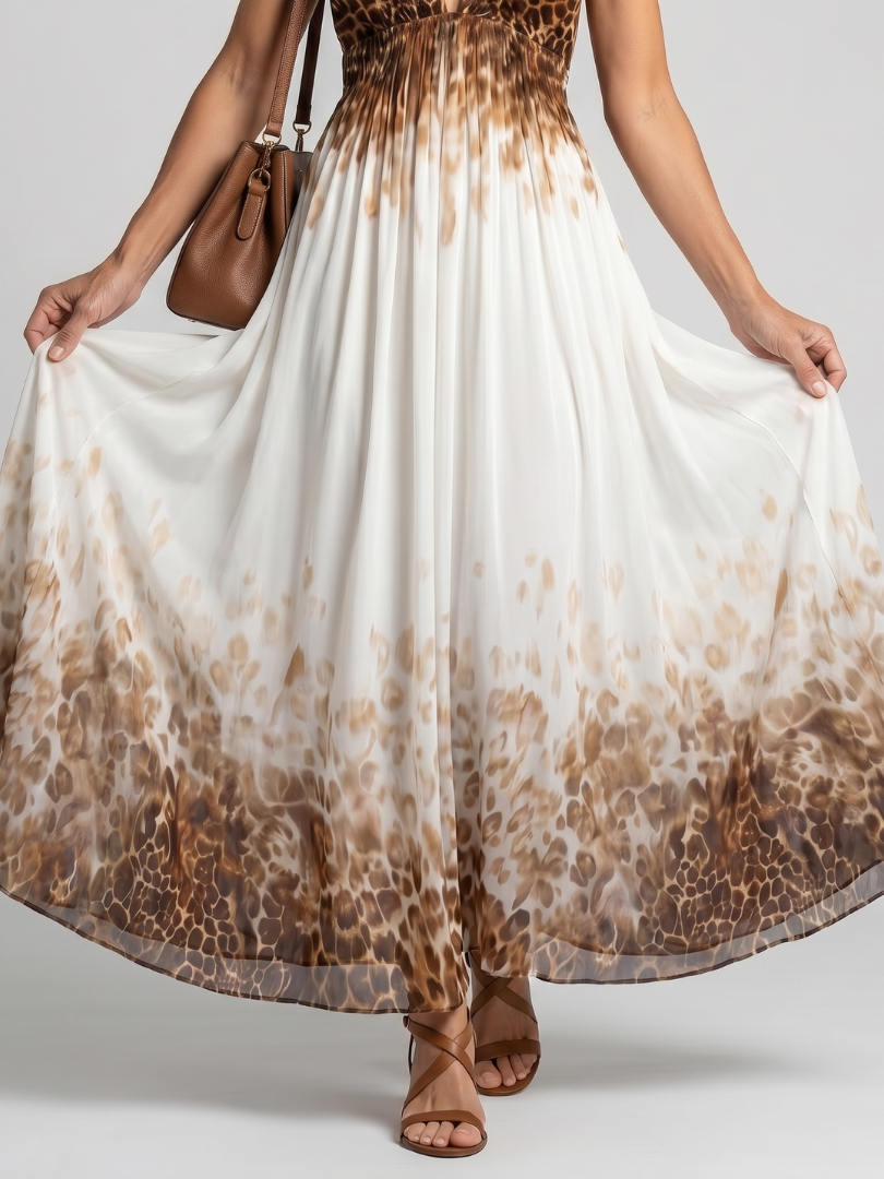 Mirabeth | Pleated White Midi Dress