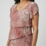 Solssa | Soft Motif Tier Knee Length Dress