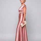 Dellora | Cap Sleeve Wrap Bodice Maxi Dress