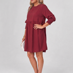 Gretawyn | Long Sleeve Smocked Cuffs Mini Dress