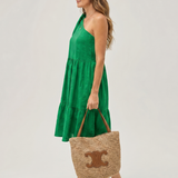Milrina | One Shoulder Bow Detail Knee Length Dress